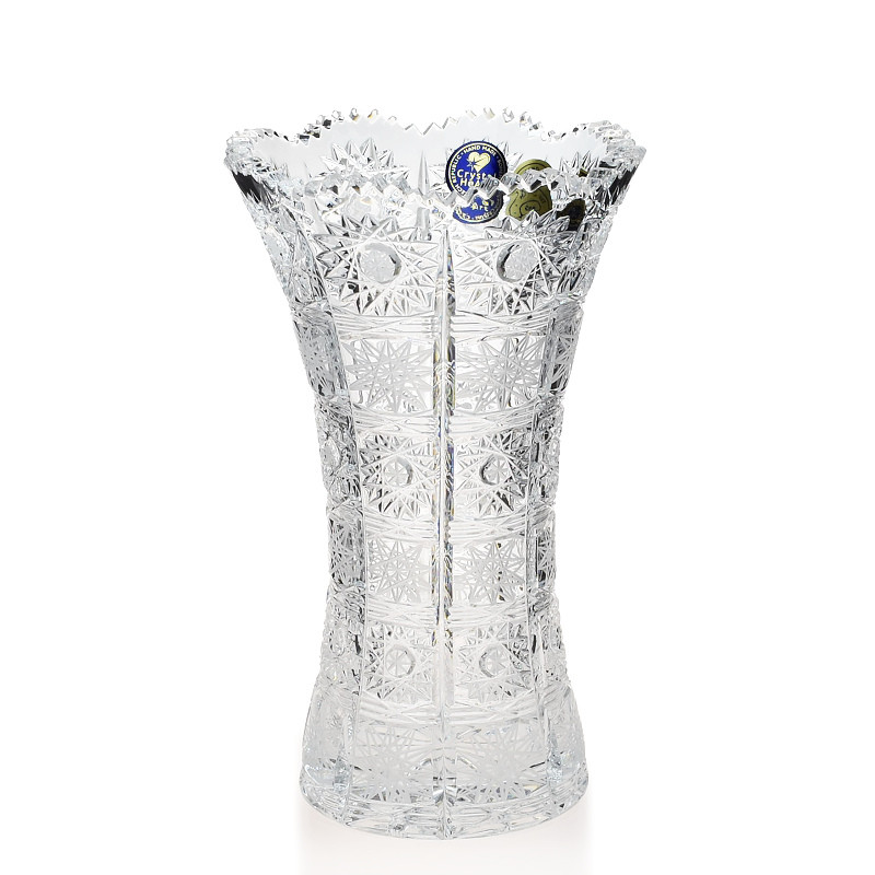 váza 20,5 cm tvar X - bohatý brus 500PK
